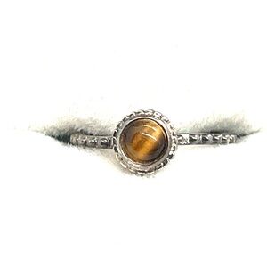 Sterling Tiger Eye Ring Sz 6